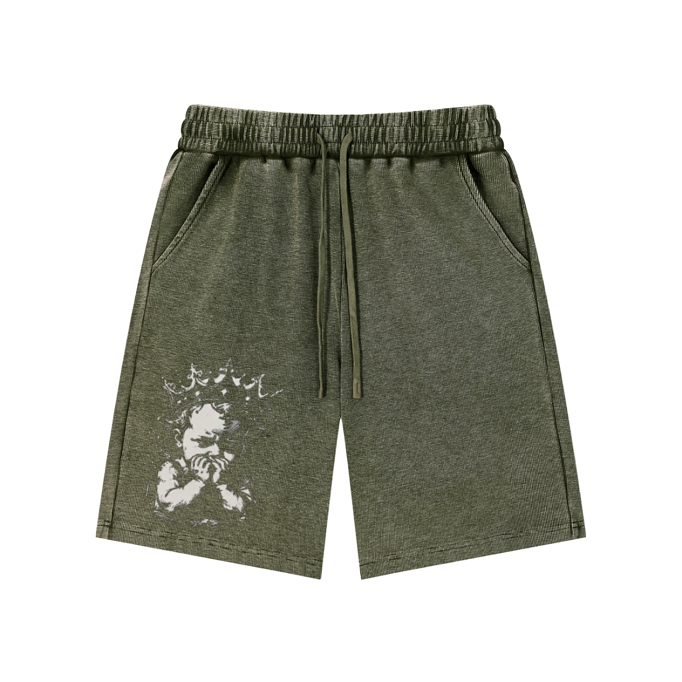 Mineral Wash Waffle Knit Shorts