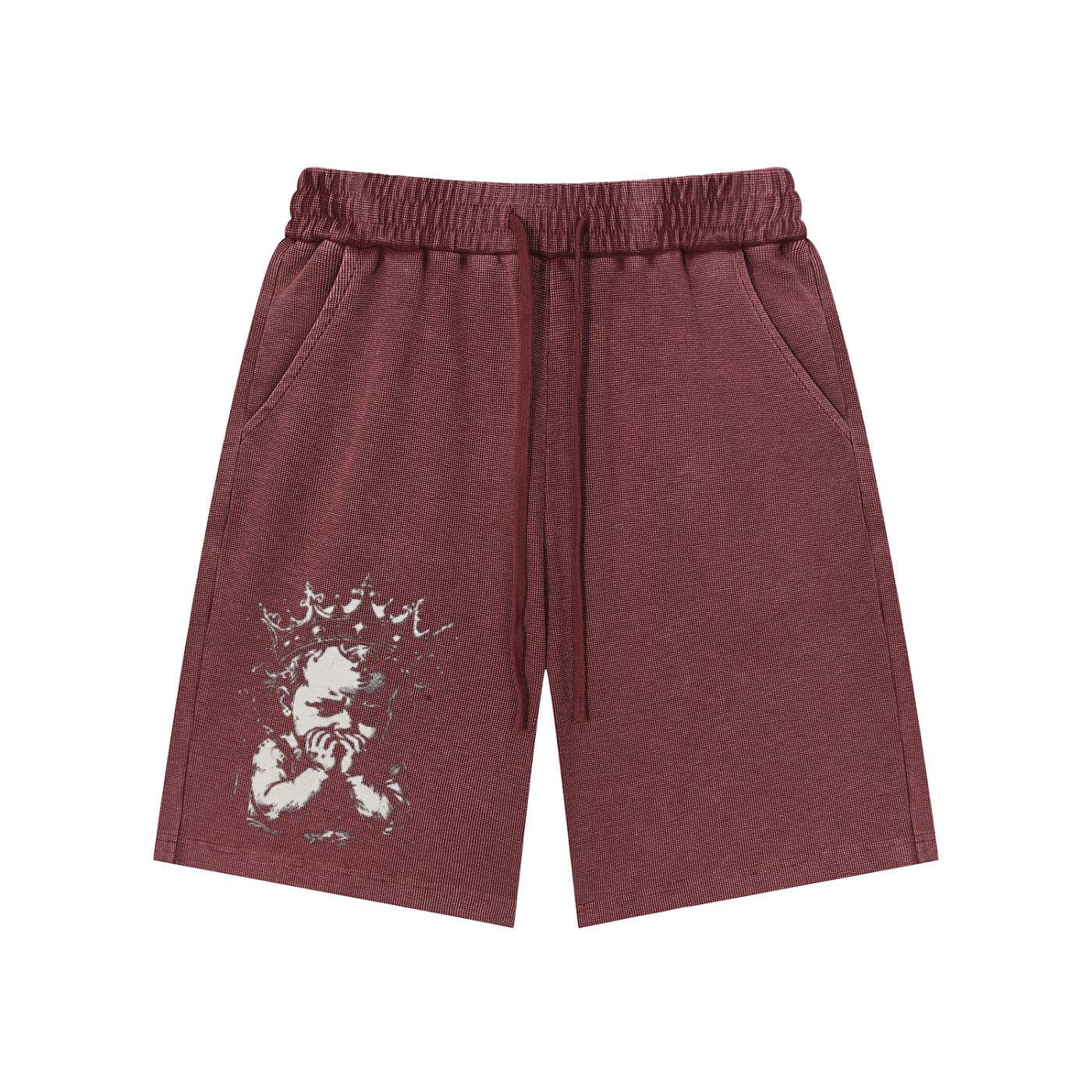Mineral Wash Waffle Knit Shorts