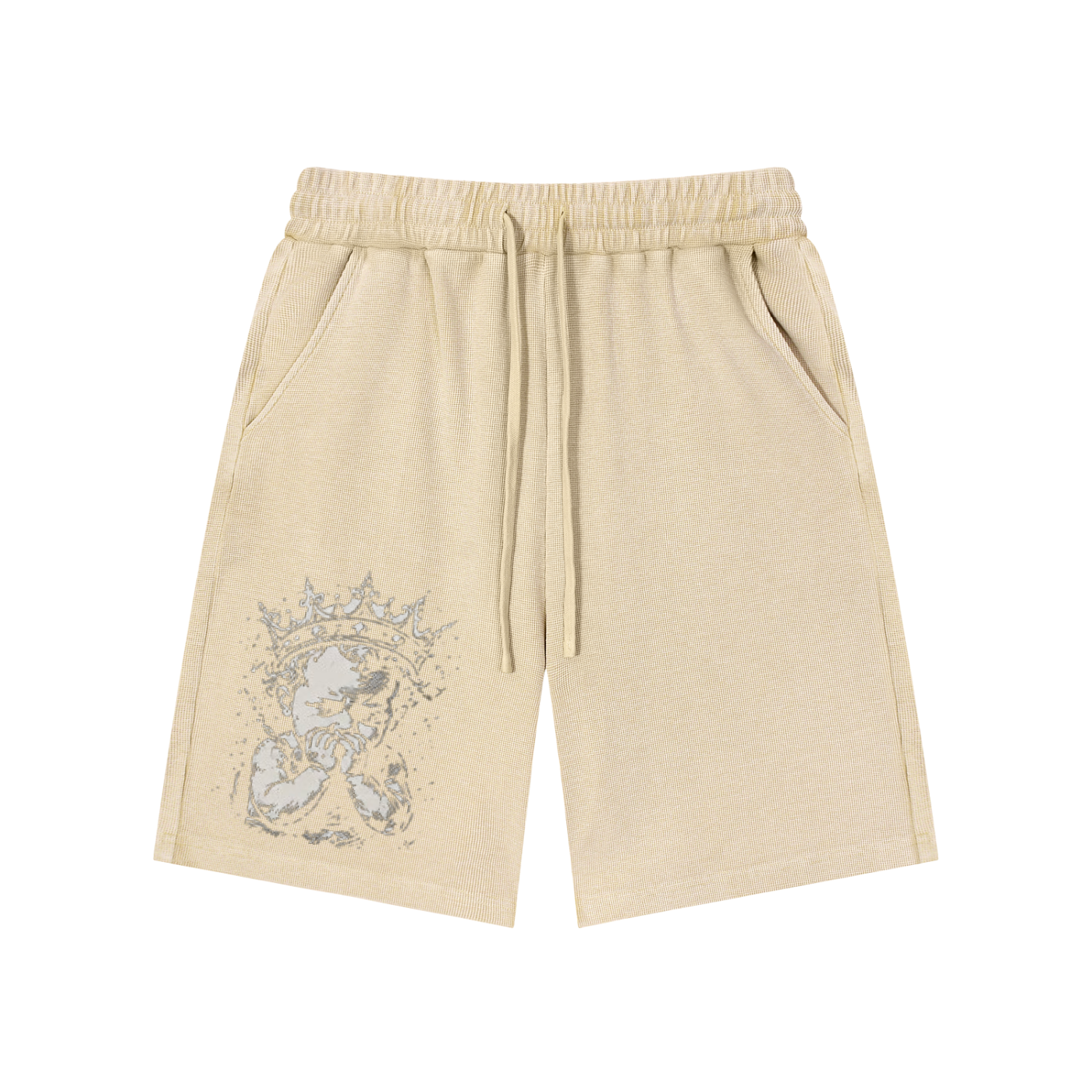 Mineral Wash Waffle Knit Shorts