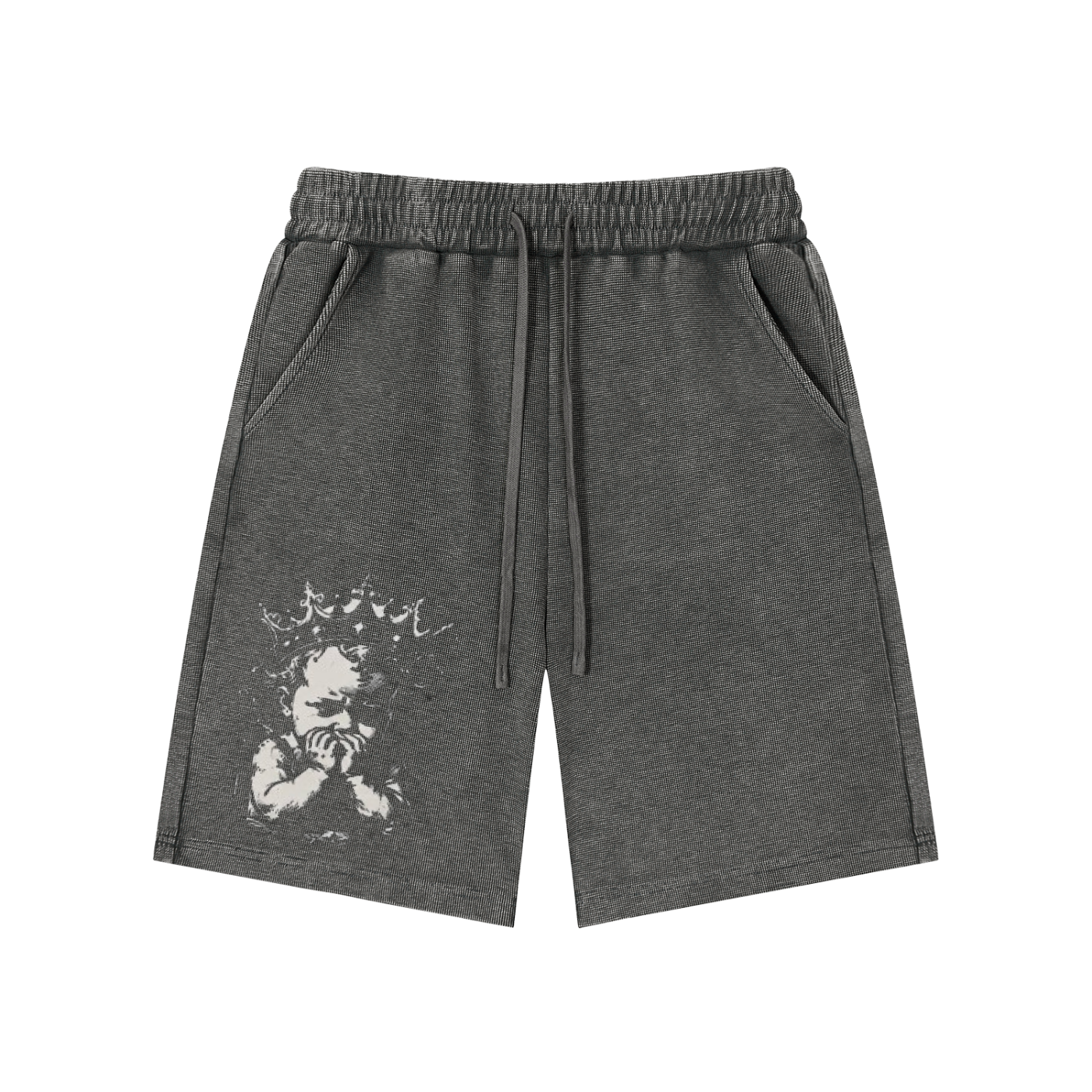 Mineral Wash Waffle Knit Shorts