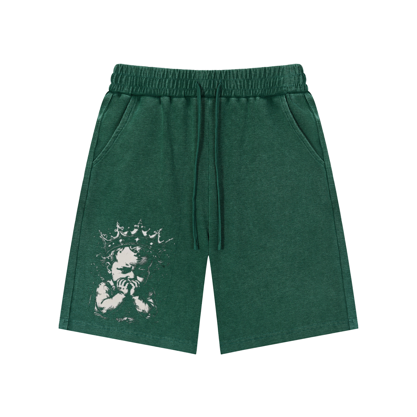 Mineral Wash Waffle Knit Shorts