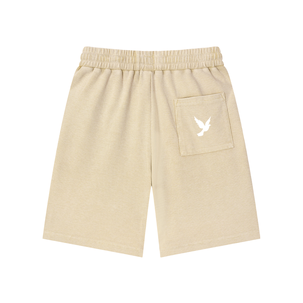 Mineral Wash Waffle Knit Shorts