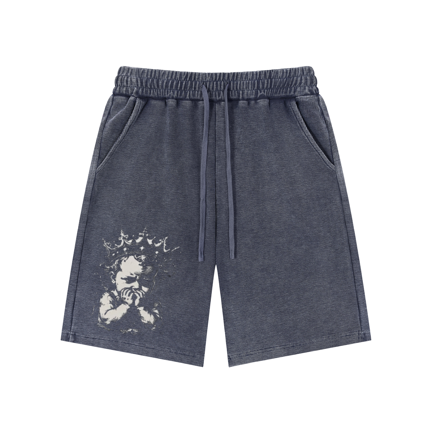Mineral Wash Waffle Knit Shorts