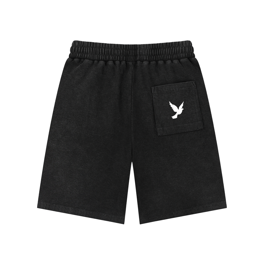 Mineral Wash Waffle Knit Shorts