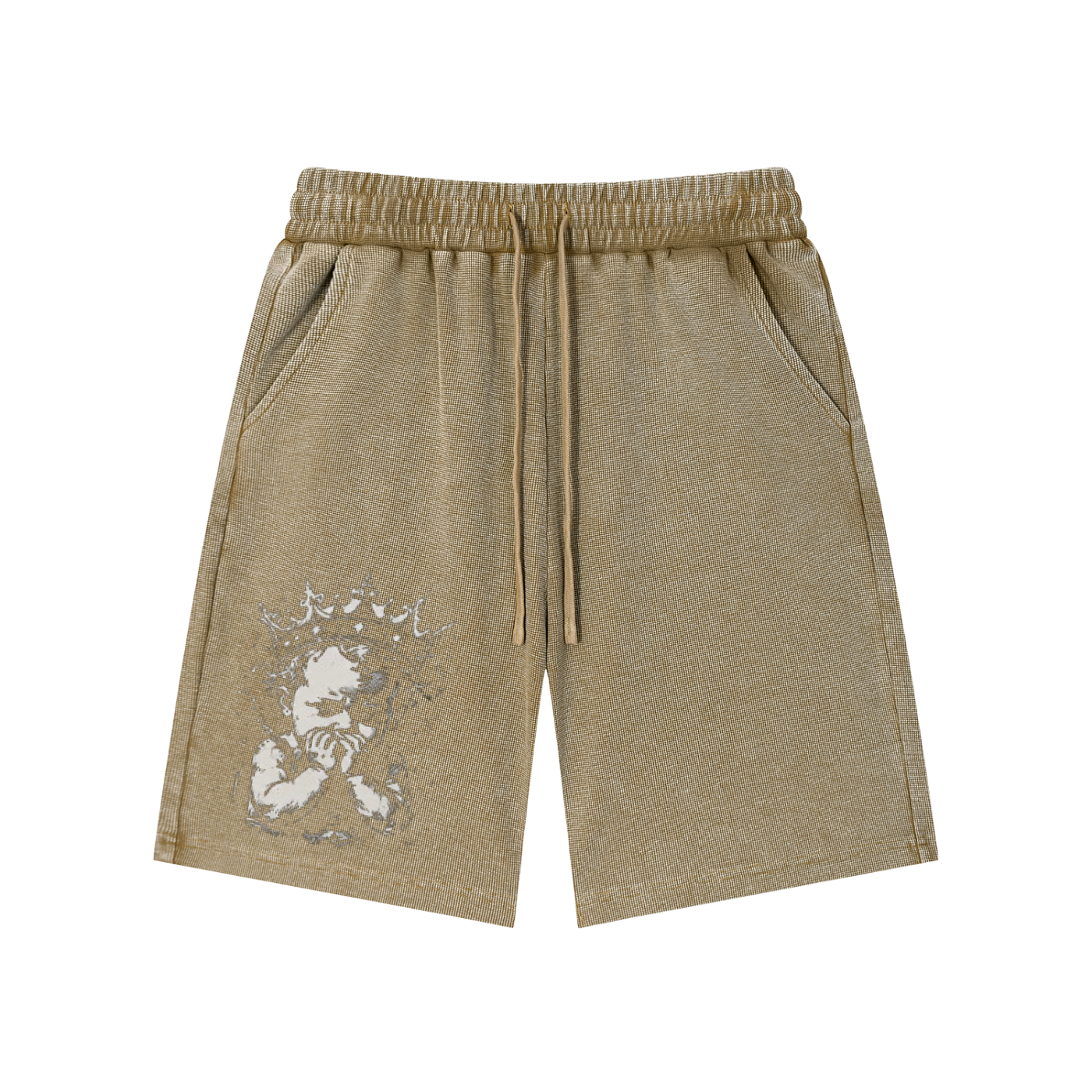 Mineral Wash Waffle Knit Shorts